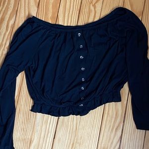 Black Blouse with Buttons